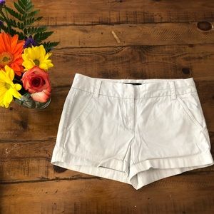 J. Crew White Chino Shorts